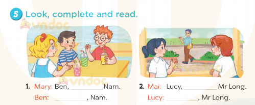 Tiếng Anh lớp 3 Unit 3 Lesson 1 Our friends