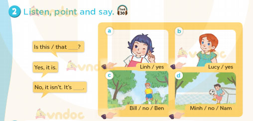 Tiếng Anh lớp 3 Unit 3 Lesson 2 Our friends