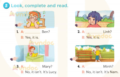 Tiếng Anh lớp 3 Unit 3 Lesson 2 Our friends