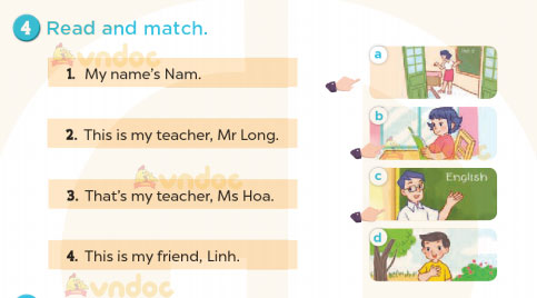 Tiếng Anh lớp 3 Unit 3 Lesson 3 Our friends