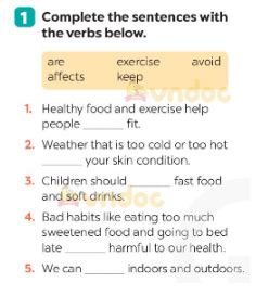 Tiếng Anh 7 Unit 2 Looking back