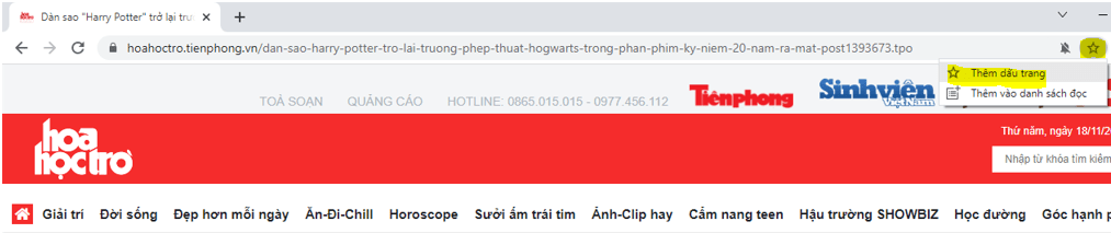 Truy cập vào trang web