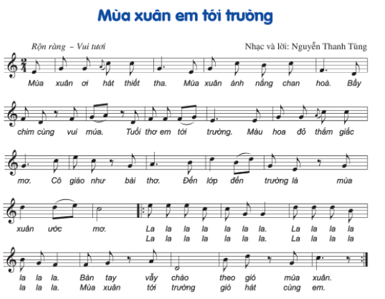 Hát: Bài hát Mùa xuân em tới trường SGK Âm nhạc 6 CD