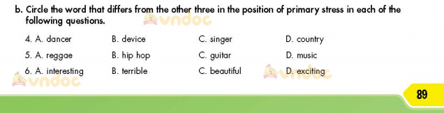 Tiếng Anh lớp 7 Unit 3 Review