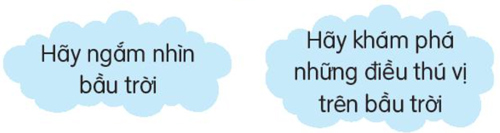 Bài 1: Bầu trời - Nói và nghe