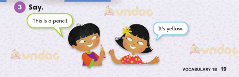 Tiếng Anh lớp 3 Unit 1 Vocabulary 1b