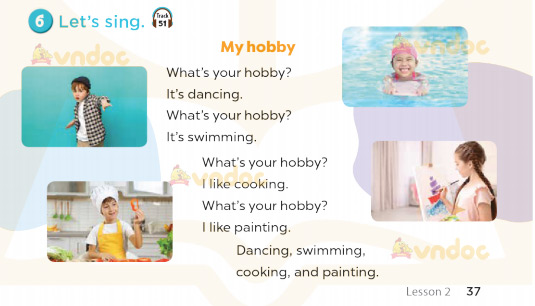 Tiếng Anh lớp 3 Unit 5 Lesson 2