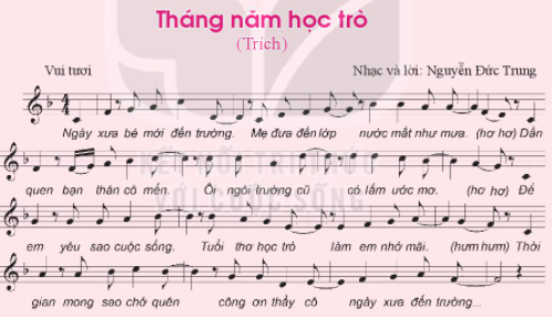 Nghe nhạc: Tháng năm học trò SGK Âm nhạc 6 KNTT