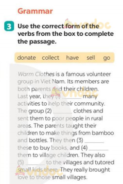 Tiếng Anh 7 Unit 3 Looking back