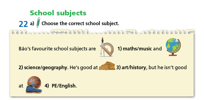 Tiếng Anh 7 Welcome back trang 10 11