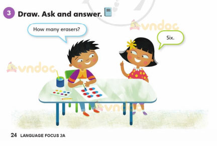 Tiếng Anh lớp 3 Unit 1 Language Focus 2a