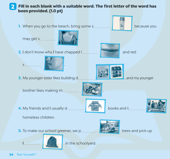 Giải SBT Tiếng Anh 7 Global Success Test Yourself 1