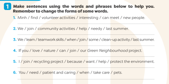 Giải SBT Tiếng Anh 7 Global Success Unit 3 Writing