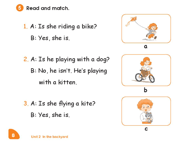 Sách bài tập Tiếng Anh lớp 2 Unit 2 In the backyard