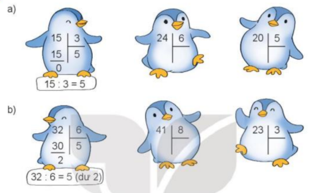 Toán lớp 3 trang 72, 73, 74 Bài 25: Phép chia hết, phép chia có dư | Kết nối tri thức