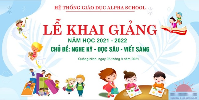 Mẫu phông sân khấu khai giảng đẹp