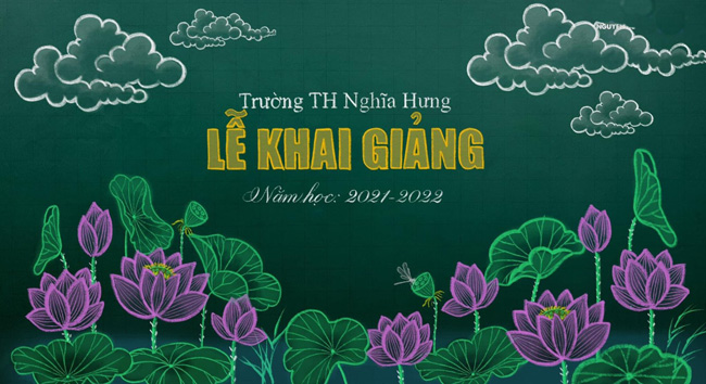 Trang trí bảng khai giảng năm học 2021-2022