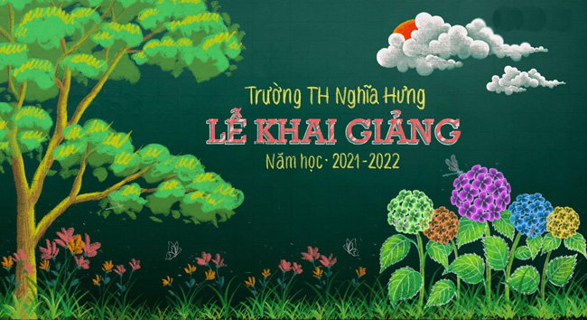 Trang trí bảng khai giảng