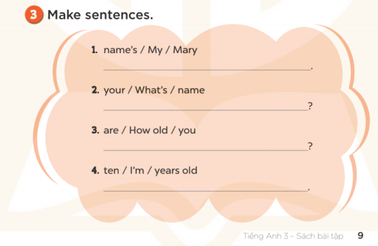 Sách bài tập Tiếng Anh 3 Unti 2 Our names