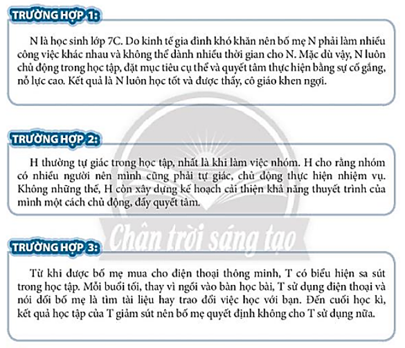 Em có suy nghĩ gì về việc làm của các bạn N, H, T?