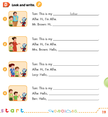 Sách bài tập Tiếng Anh 3 Smart Start Unit 2 Lesson 1