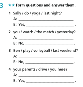 Giải sách bài tập Tiếng Anh 7 Right On Unit 2 Grammar 2b