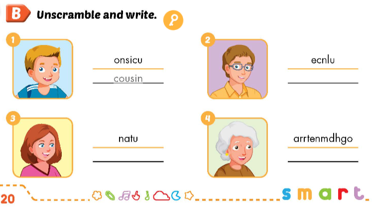 Sách bài tập Tiếng Anh 3 Smart Start Unit 2 Lesson 2