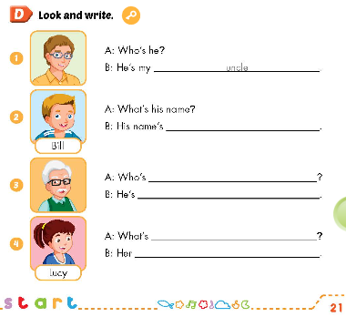Sách bài tập Tiếng Anh 3 Smart Start Unit 2 Lesson 2