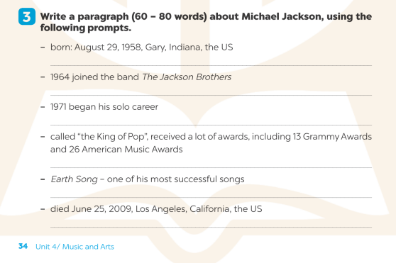 Giải SBT Tiếng Anh 7 Global Success Unit 4 Writing