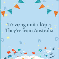 Từ vựng unit 1 lớp 4 They're from Australia