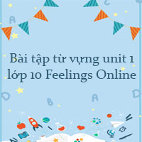 Bài tập từ vựng unit 1 lớp 10 Feelings Online