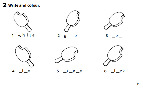 Sách bài tập Tiếng Anh 3 Wonderful World Unit 0 Colours