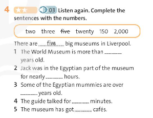 Tiếng Anh 7 Friends Plus Workbook Unit 3 Vocabulary and Listening