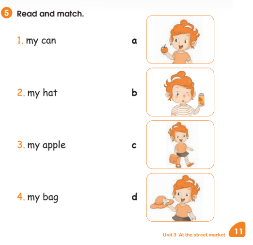 Giải SBT Tiếng Anh lớp 1 Unit 3 At the street market