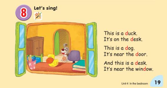 Tiếng Anh lớp 1 Unit 4 Lesson 3