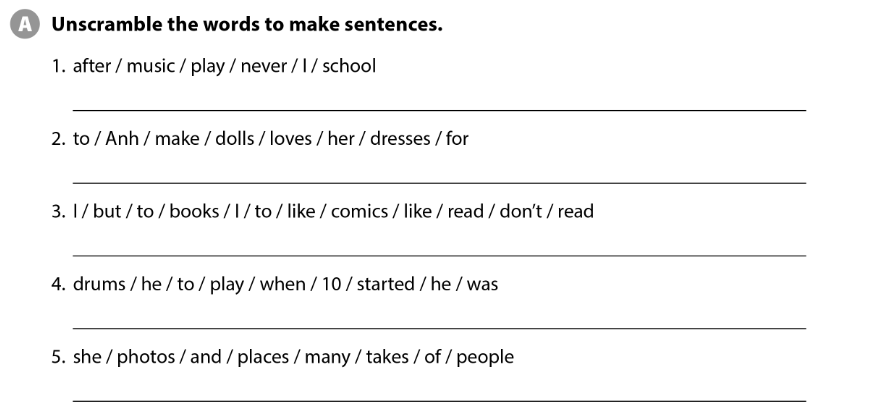 SBT Tiếng Anh 7 Cánh Diều Unit 1 Language Focus: Extra Practice
