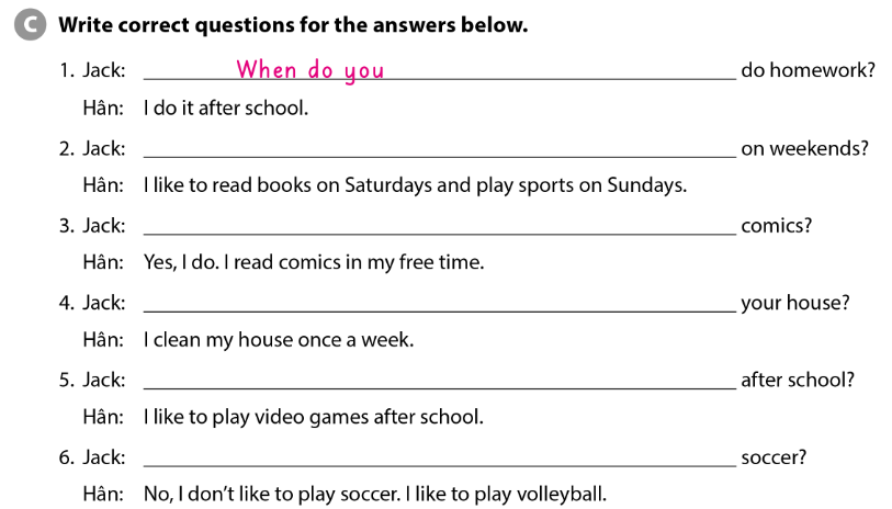 SBT Tiếng Anh 7 Cánh Diều Unit 1 Language Focus: Extra Practice