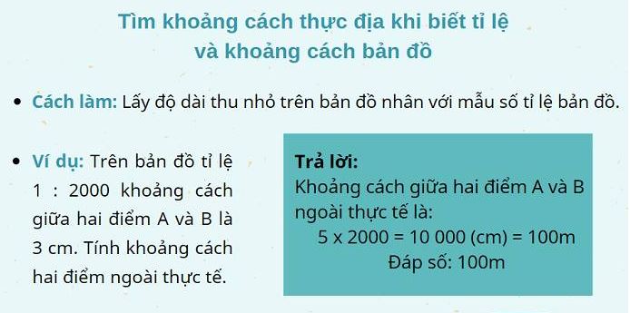 Các dạng toán ứng dụng tỉ lệ bản đồ