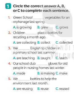 Tiếng Anh 7 Unit 3 A Closer Look 2