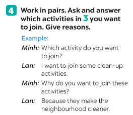 Tiếng Anh 7 Unit 3 Communication