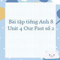 Bài tập tiếng Anh lớp 8 Unit 4 Our Past số 2