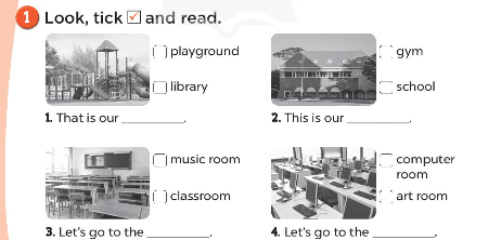 Sách bài tập Tiếng Anh 3 Unit 6 Our school