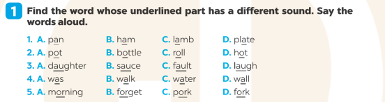 Giải SBT Tiếng Anh 7 Global Success Unit 5 Pronunciation