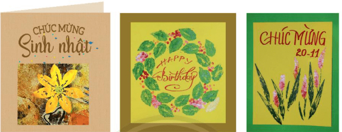 Tạo thiệp chúc mừng với hình có sẵn - trang 19 SGK Mĩ thuật lớp 6 Chân trời sáng tạo