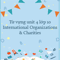 Từ vựng unit 4 lớp 10 International Organizations & Charities