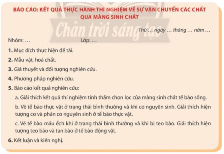Giải Sinh 10 Bài 12