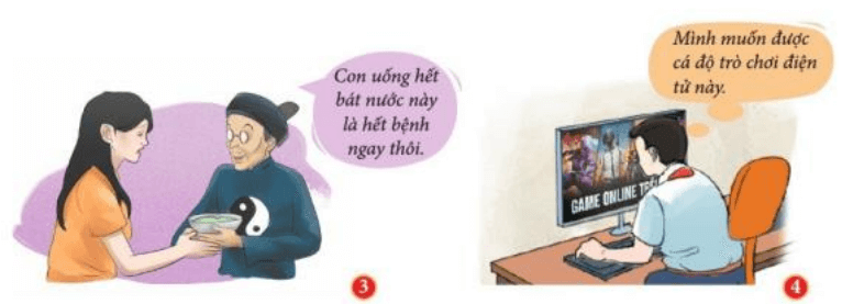 Em hãy quan sát hình ảnh và trả lời câu hỏi Theo em, mỗi hình ảnh trên