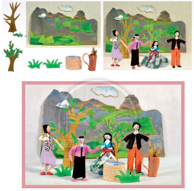 Cách tạo mô hình hoạt cảnh với nhân vật 3D - trang 41 SGK Mĩ thuật lớp 6 Chân trời sáng tạo