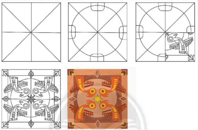 Cách trang trí thảm vuông - trang 56 SGK Mĩ thuật lớp 6 Chân trời sáng tạo