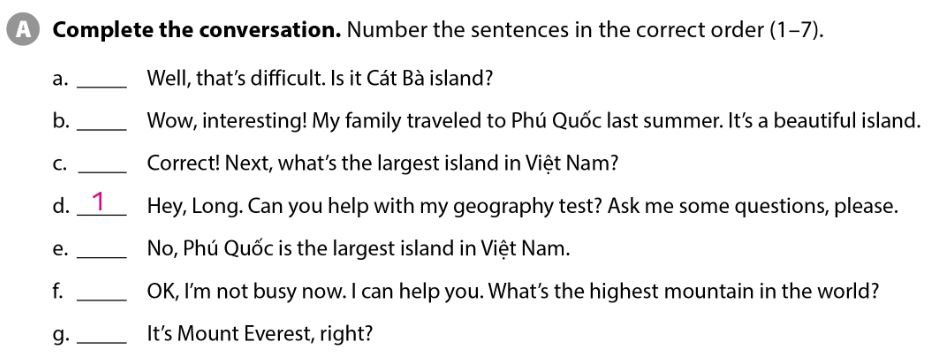 SBT Tiếng Anh 7 Cánh Diều Unit 4 Language Focus Extra Practice